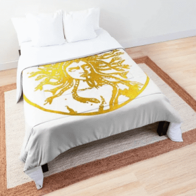 Best Versace Big Medusa Golden Logo Bedding Set