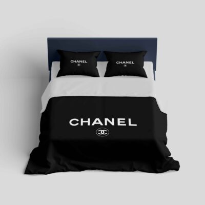Chanel Black Classic Fashion Luxury Brand Bedding Sets Blankets Bed  Bedroom Idea Covers Duvet Sheets Bedclothes