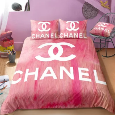 Chanel Pink Luxury Brand High-End Bedding Set Home Decorations Bedding Sets