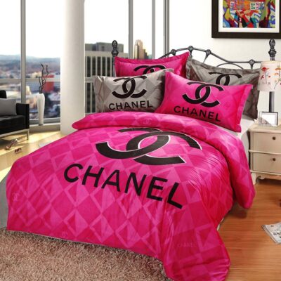 Chanel Pinky Premium Luxury Bedding Sets,Bed Sets, Bedroom Sets, Comforter Sets, Duvet Cover, Bedding Sets