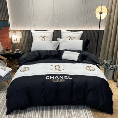 Coco Chanel Black And White Bedding Set