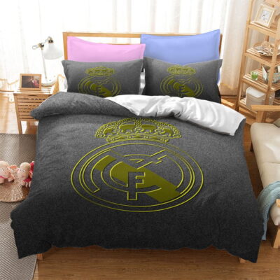 Football Team Logo Bedding Sets Gift For Birthday, Halloween, Christmas, Thanksgiving