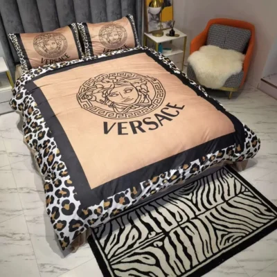 Gianni Versace Brown Luxury Brand High-End Bedding Set Home Decorations Bedding Sets