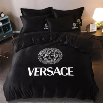 Gianni Versace White Luxury Brand High-End Ht Bedding Sets Bed  Covers Duvet Blankets Sheets Bedroom Idea Home Decor
