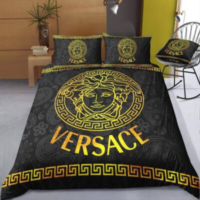 Versace 9 Bed Sheets Spread Comforter Duvet Cover Bedding Sets