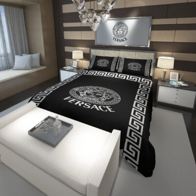 Versace Barocco Medusa Logo Custom Duvet Cover Bedding Set
