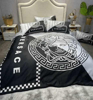 Versace Mixing Black And White Most Comfortable Bedding Set