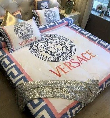 Versace Pink And Beige Most Comfortable Bedding Set