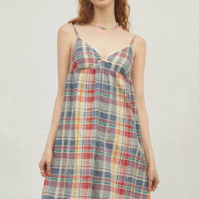 Alternative view of Vintage Inspired Plaid Pajama Dress