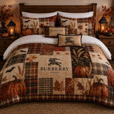 Burberry Halloween Luxury Bedding Set V03