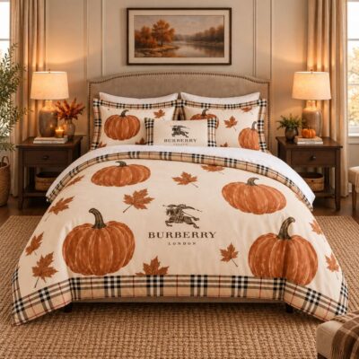 Burberry Halloween Luxury Bedding Set V06