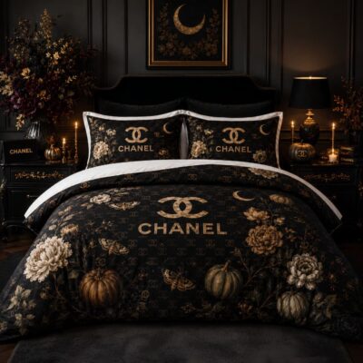 Chanel Halloween Luxury Bedding Set V11