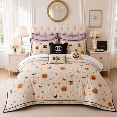 Chanel Halloween Luxury Bedding Set V12