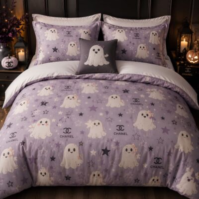 Chanel Halloween Luxury Bedding Set V15