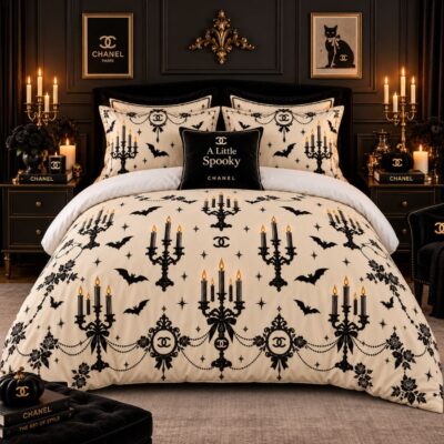 Chanel Halloween Luxury Bedding Set V20