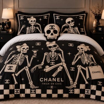 Chanel Halloween Luxury Bedding Set V23