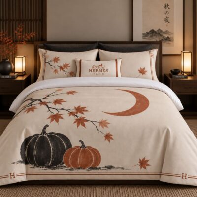 Hermes Halloween Luxury Bedding Set V11