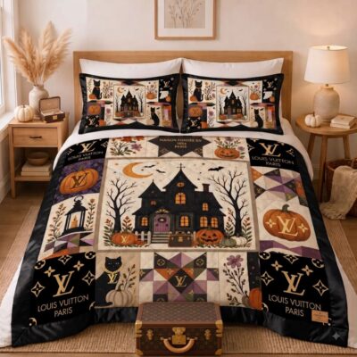 Louis Vuitton Halloween Bedding Set V02