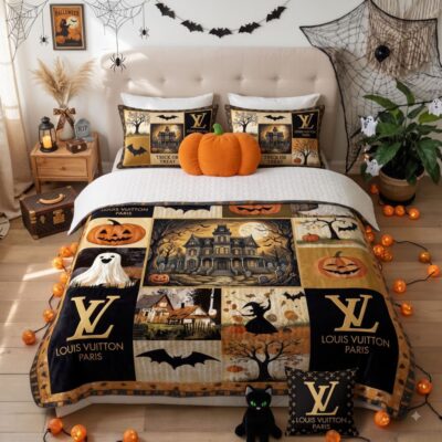 Louis Vuitton Halloween Luxury Bedding Set V04